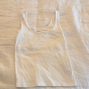 J. Crew White Tank Top with Built in Bra